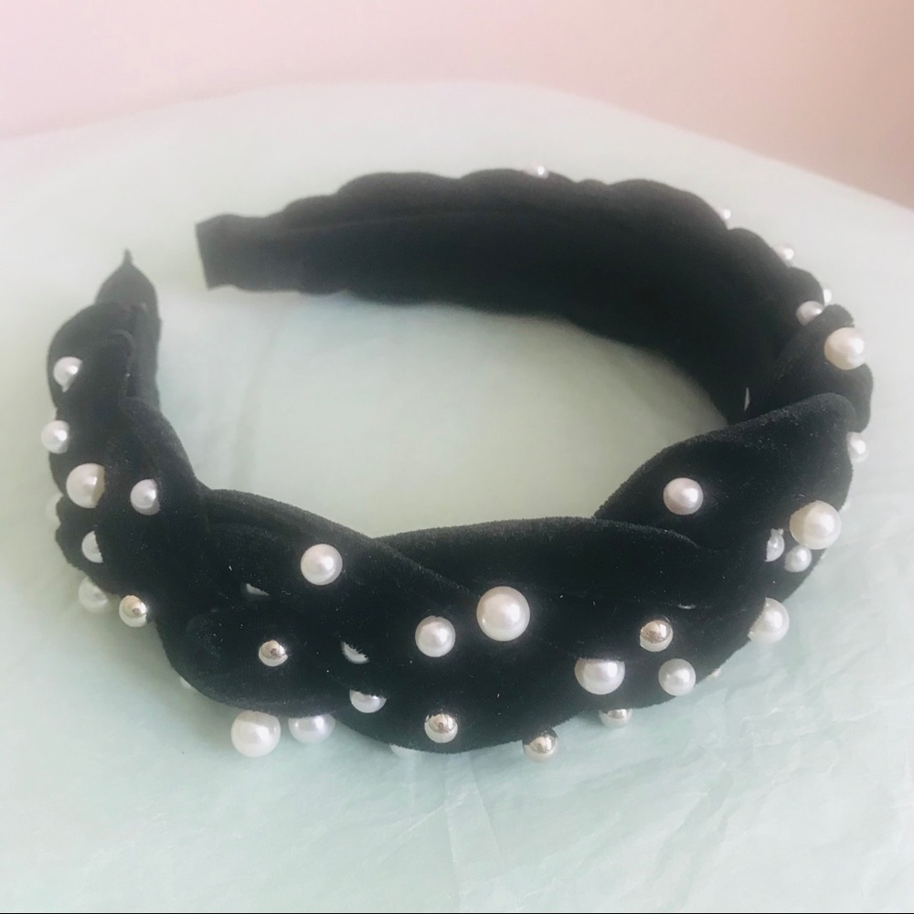 New Botique faux pearl decor padded headband